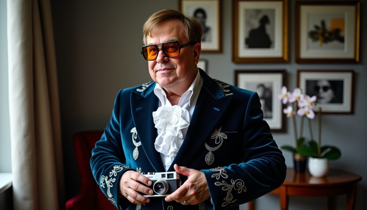 Elton John et la photographie : fragile beauté d’un regard, de la mode au photojournalisme